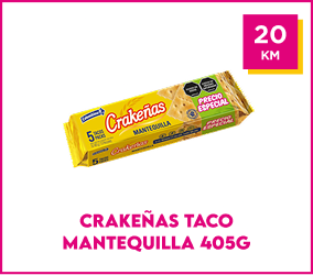 Crakeñas Taco Mantequilla 405g